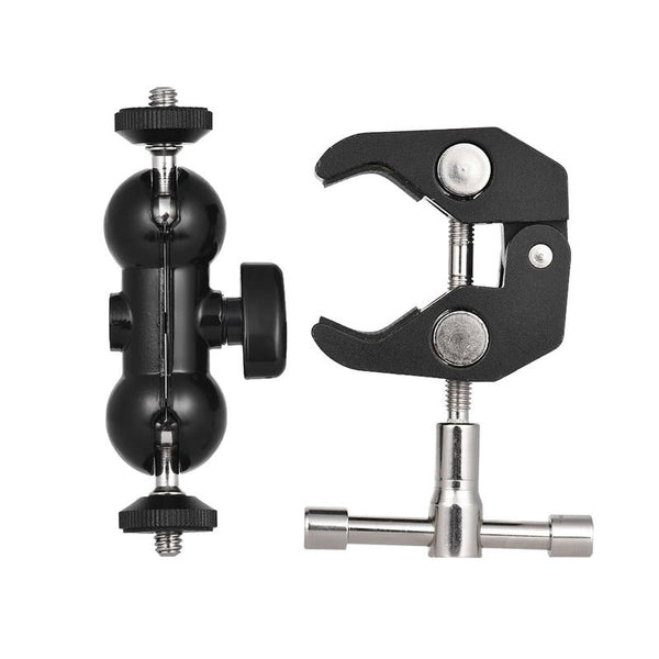 Other Cameras, Accessories Metal Clamp Mount With 360 Ball Head Magic Arm 1/4" 3/8" Hole For Dslr Camera