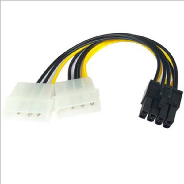 Power Cables & Connectors Dual Molex Lp4 Pin To 8 Pci E Express Converter Adapter Power Cable Wire