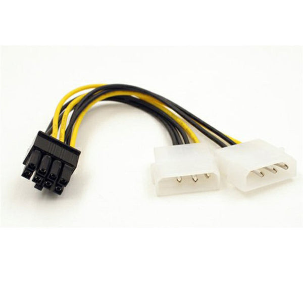 Power Cables & Connectors Dual Molex Lp4 Pin To 8 Pci E Express Converter Adapter Power Cable Wire