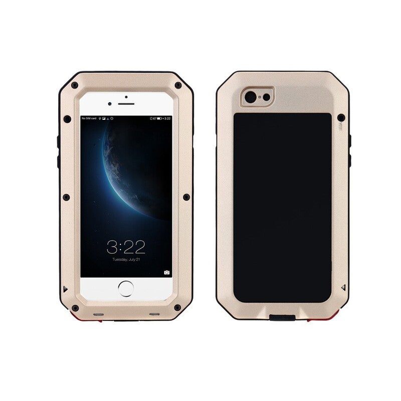 Durable Protective Case Shell Cover Dustproof Shockproof Fingerprint Function Metal For Iphone 6 6S 4.7 Black