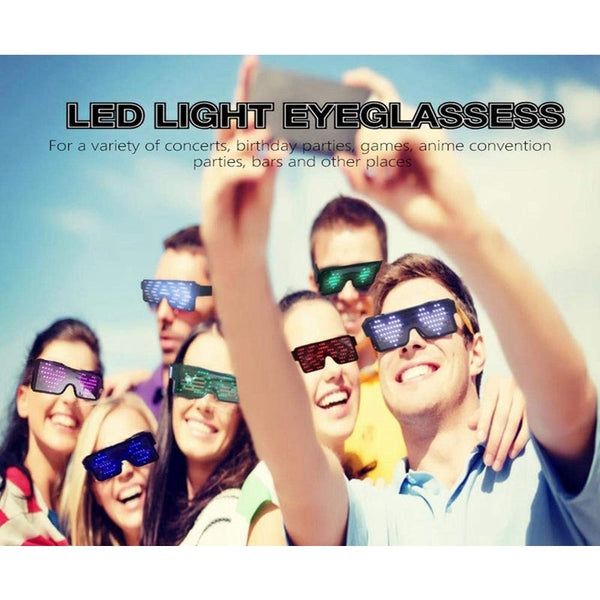 Favours & Party Bag Fillers Usb Rechargeable Dynamic Led Light Up 8 Patterns Party Luminous Eyeglasses