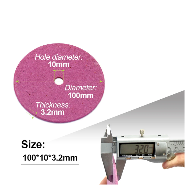 Dynamic Power 2X Thick .404 100Mm Grinding Disc For 320W Chainsaw Sharpener