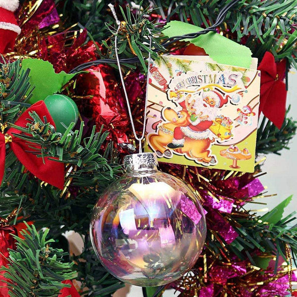 Seasonal Decorations 6Pcs Transparent Plastic Christmas Bauble Ball Tree Decorations