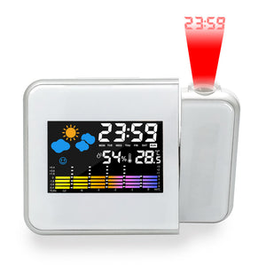 Alarm Clocks & Clock Radios Led Alarm Projection Clock Thermometer Hygrometer Wireless Weather Station