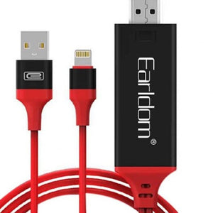 Cables & Adapters Earldom 8 Pin To Hdmi Adapter Usb Cable 2M Red