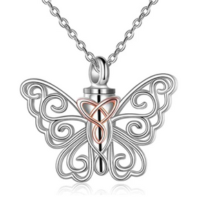 Necklaces & Pendants Butterfly Urn Necklace For Ashes Pendant Pets Cremation Keepsake Jewelry