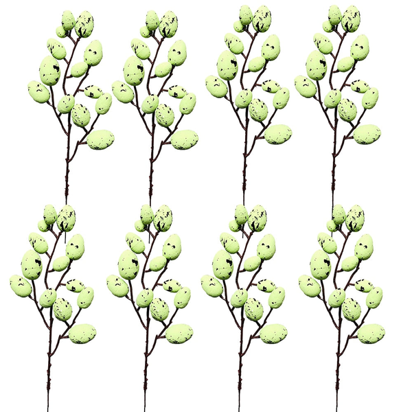 8Pcs Easter Egg Branch Ornaments Home Decor