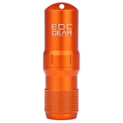 Pill Boxes Gear Waterproof Aluminum Capsule Seal Bottle Orange