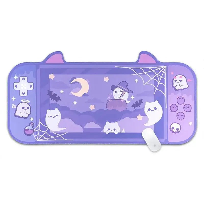 Desk Mats Mouse Pad Dark Violet Cute Kawaaii Game Non Slip Soft Rubber Mat For Computers