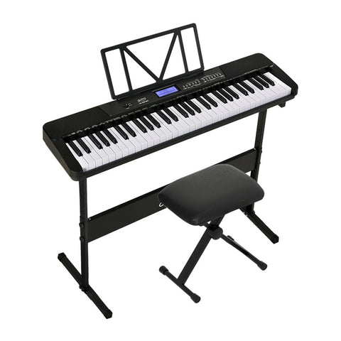 Electronic Keyboards Alpha 61 Keys Electronic Piano Keyboard Digital Electric W/ Stand Stool Touch