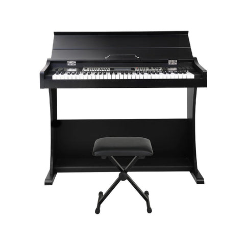 Electronic Keyboards Alpha 61 Keys Electronic Piano Keyboard Digital Electric Classical Stand W/ Stool