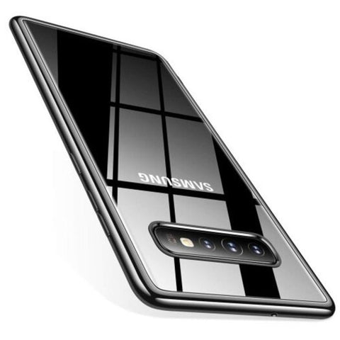 Electroplated Ultra Slim Tpu Gel Case For Samsung Galaxy S10 Plus Black