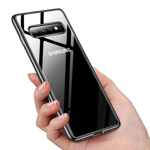 Cases, Covers & Skins Electroplated Ultra Slim Tpu Gel Case For Samsung Galaxy S10 Plus Black