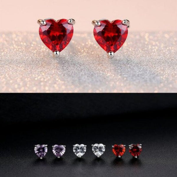 Necklaces & Pendants Elegant Pendant Necklace Earrings Women Jewelry Set Red