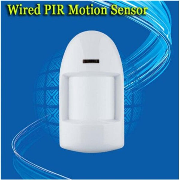 12V Wired Infrared Detector Human Body Induction Alarm Dual Sensor Wall Mount White
