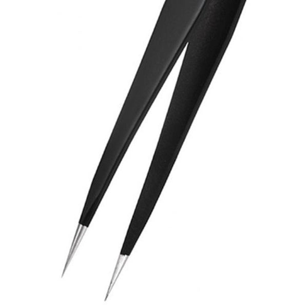 Esd 12 Pointed Stainless Steel Anti Static Tweezers Black