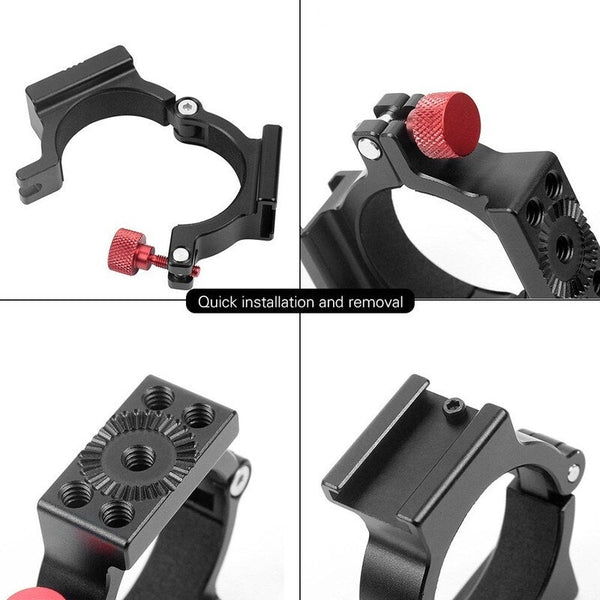 Other Cameras, Accessories Ring Mount Holder Clamp With Hot Shoe For Microphone Led Video Light Monitor