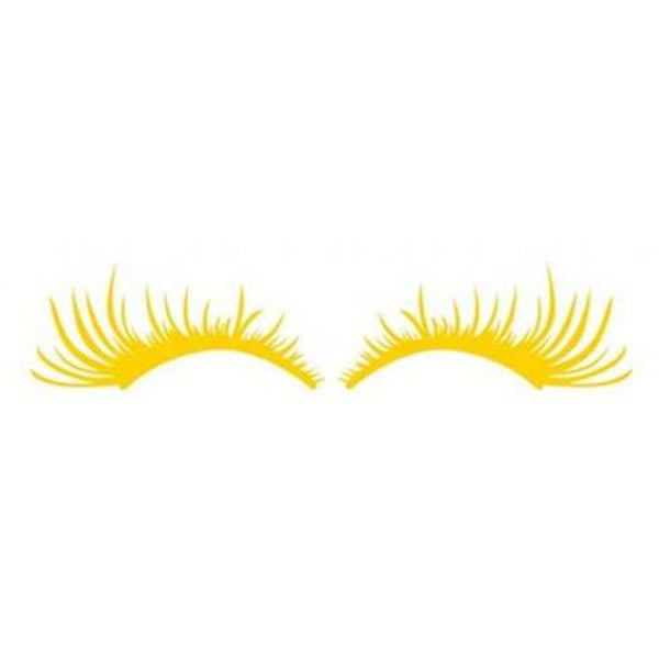 Decals & Stickers Eyelash Face Angel Eyes For Headlight Vehicle Decal Sticker 2Pcs Yellow