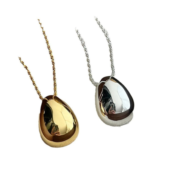 Necklaces & Pendants French Retro European American Niche Design Egg Shaped Water Drop Pendant Necklace