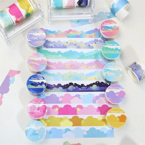 Cute Stars And Clouds Border Decoration Craft Paper Tape