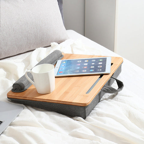 Small Bamboo Lazy Sofa Bed Lap Desk Tablet Holder