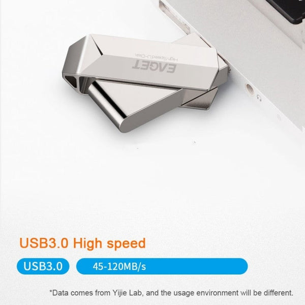 USB Flash Drives F70 64Gb High Speed Usb 3.0 360 Degree Rotating Zinc Alloy Disk