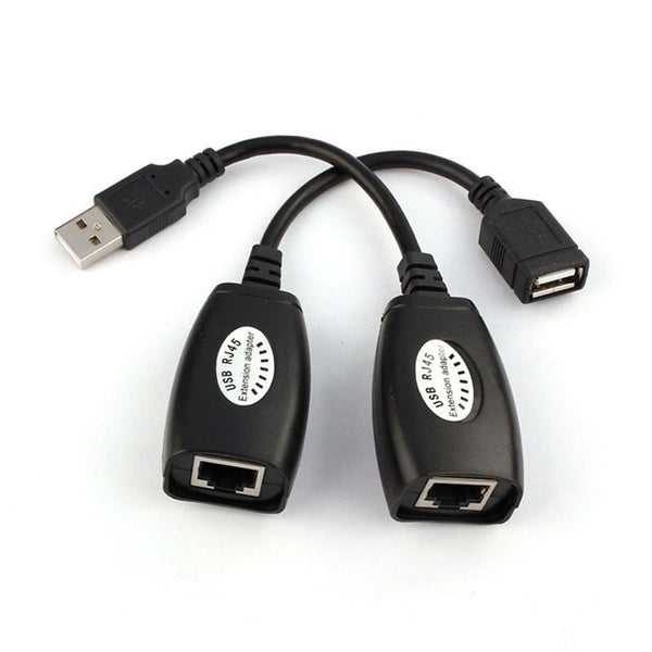 Usb Extension Extender Adapter Up To 150Ft Using Cat5 Rj45 Lan Cable