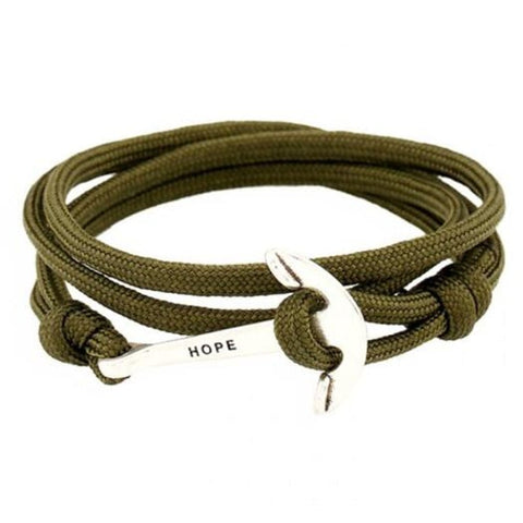 Bracelets Fashion Alloy Woven Nylon Bracelet Green