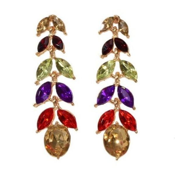 Earrings Fashion Color Flash Diamond Wheat Drop Navy Camouflage