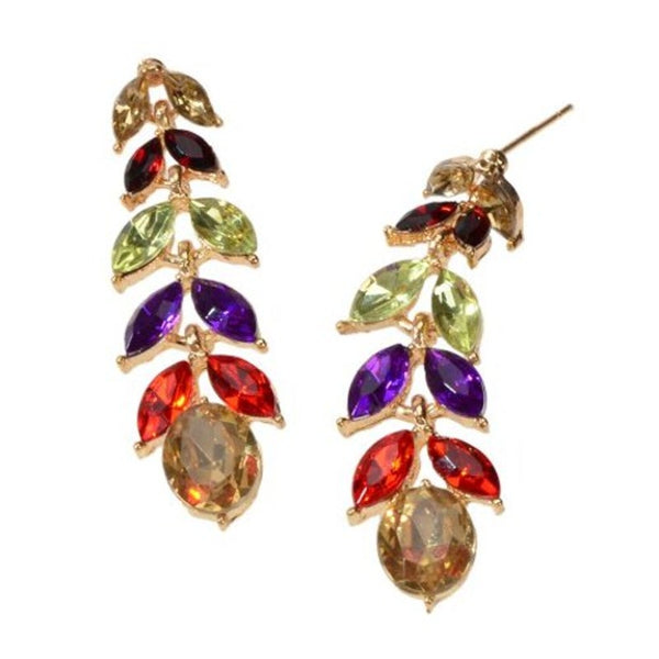 Earrings Fashion Color Flash Diamond Wheat Drop Navy Camouflage