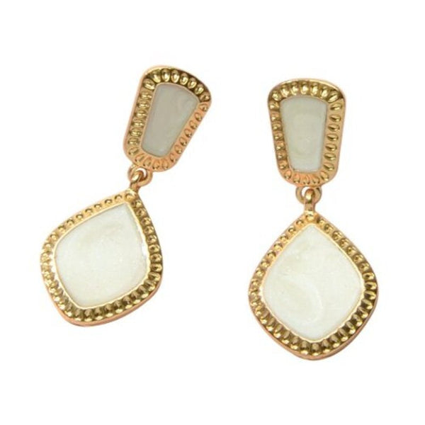 Earrings Fashion Gold Big Gem Drop 1Pair