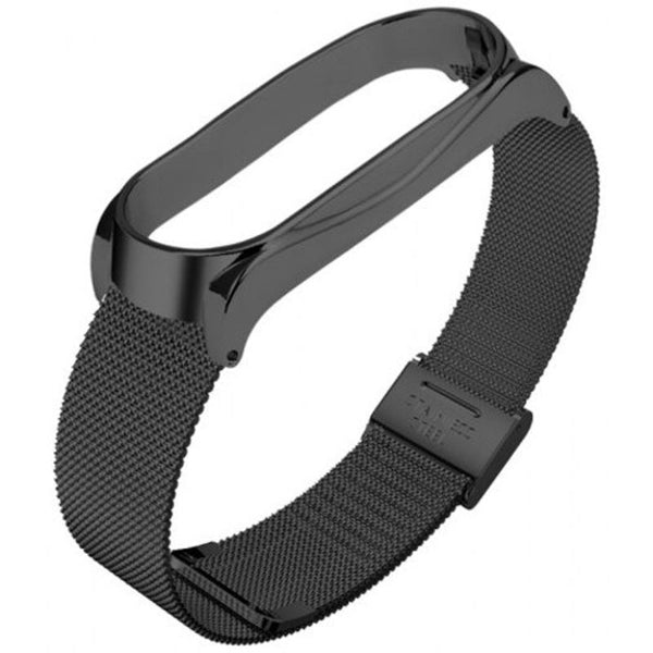 Watch Bands Fashion Metal Mesh Watch Strap For Xiaomi Mi Band 3 Black