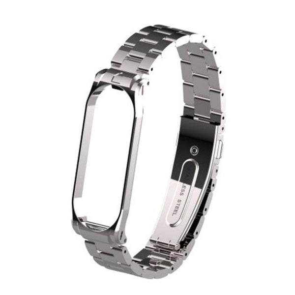 Watch Bands Fashion Stainless Steel Watchband For Xiaomi Mi Band 4 Silver