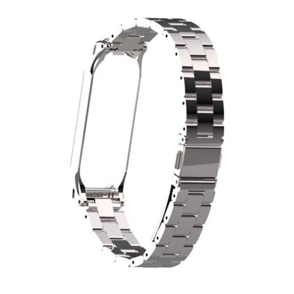 Watch Bands Fashion Stainless Steel Watchband For Xiaomi Mi Band 4 Silver