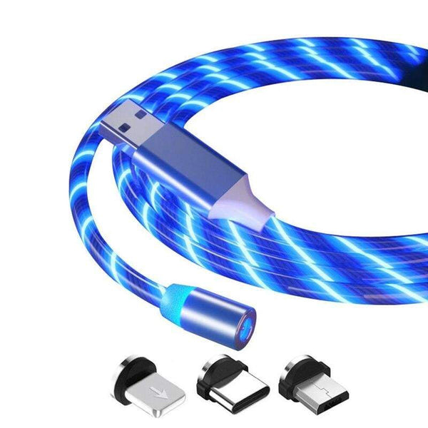 Charging Usb Fast Led Magnetic Type Cable For Iphone And Android