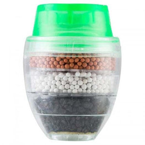 Faucet Water Purifier Filter Household Activated Carbon Multilayer Strainer Seaweed Green