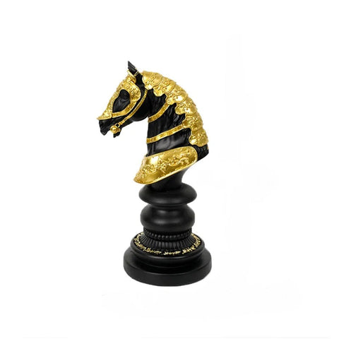 Sculptures & Figurines Home Figurine Chess Piece Knight Resin Living Room Desktop Decoration Gifts