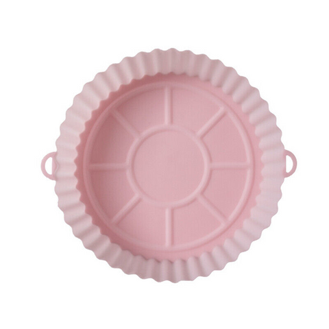 Air Fryer Accessories Food Grade Silicone Round Baking Tray Air Fryer Liner Pizza Oven Basket Mat