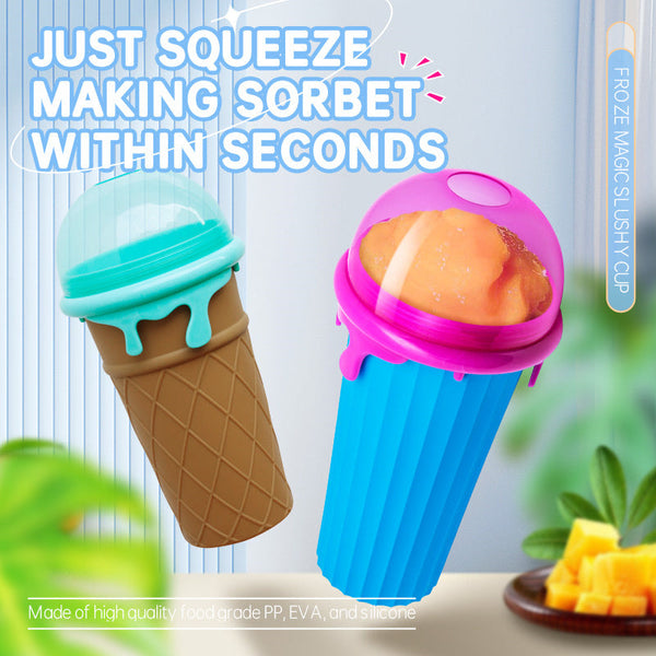 Slushie Makers 500 Milliliter Slushy Cup Quick Frozen Smoothie Fast Cooling Magic Ice Cream Maker