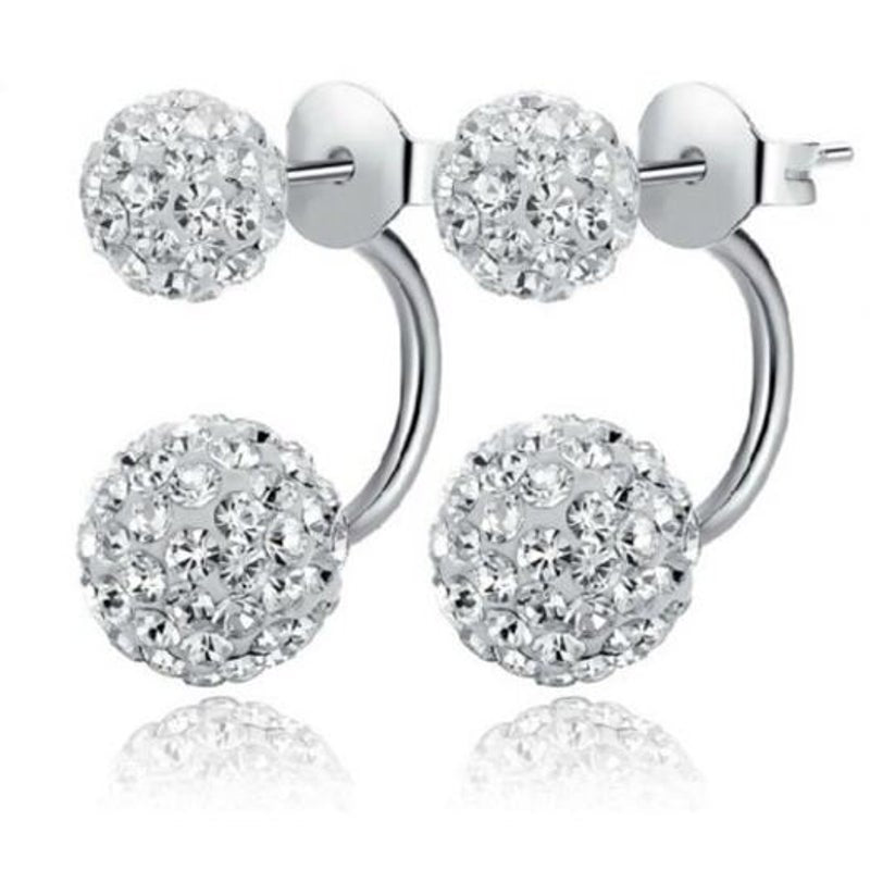 Earrings Female Fashion Minimalist Princess Diamond Silver