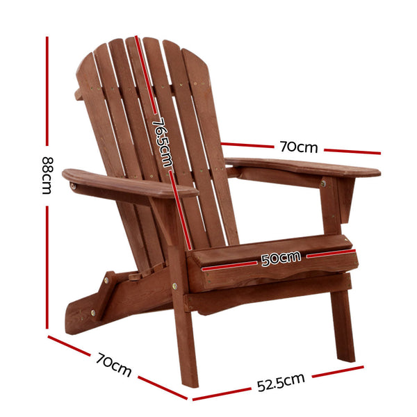 Loungers Gardeon Outdoor Furniture Beach Chair Wooden Adirondack Patio Lounge Garden