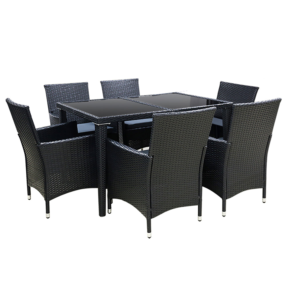 Outdoor Dining Sets Gardeon Outdoor Furniture 7Pcs Dining Set