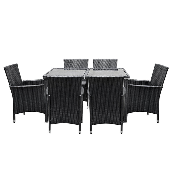 Outdoor Dining Sets Gardeon Outdoor Furniture 7Pcs Dining Set