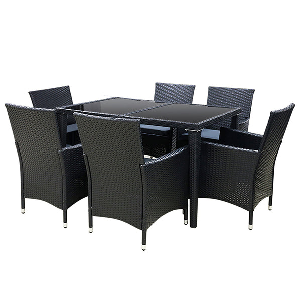 Outdoor Dining Sets Gardeon Outdoor Furniture 7Pcs Dining Set