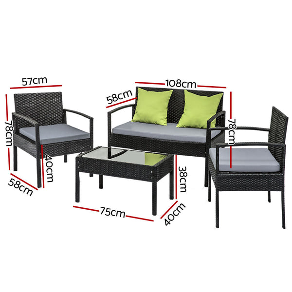 Patio Furniture Sets Gardeon Outdoor Furniture Lounge Setting Garden Patio Wicker Cover Table Chairs