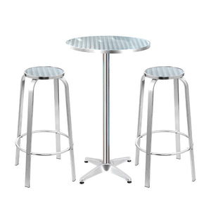 Bar Tables Gardeon Outdoor Bistro Set Bar Table Stools Adjustable Aluminium Cafe Round