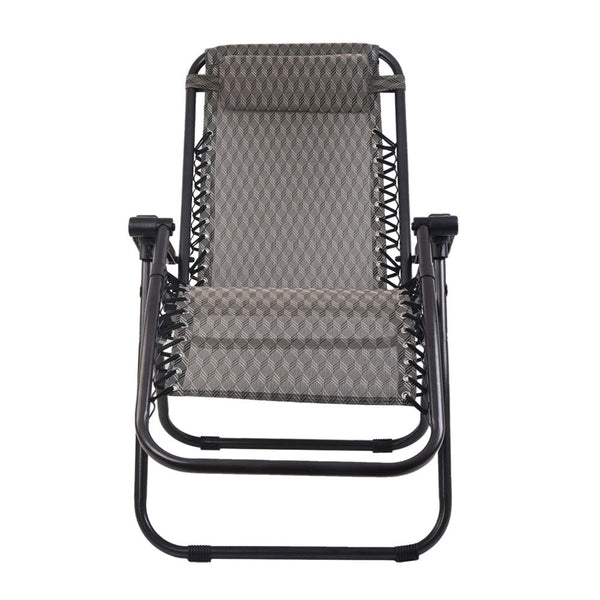 Patio Chairs Gardeon Outdoor Portable Recliner Grey