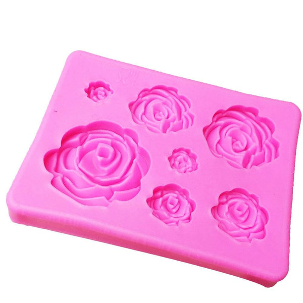 3D Silicone Mini Rose Mold Flower Shape Cake Decorating Mould