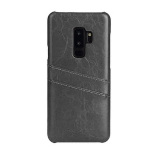 Cases, Covers & Skins Retro Oil Wax Texture Pu Leather Case For Galaxy S9 With Card Slotsblack