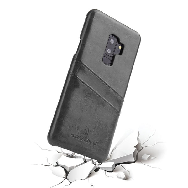 Cases, Covers & Skins Retro Oil Wax Texture Pu Leather Case For Galaxy S9 With Card Slotsgrey